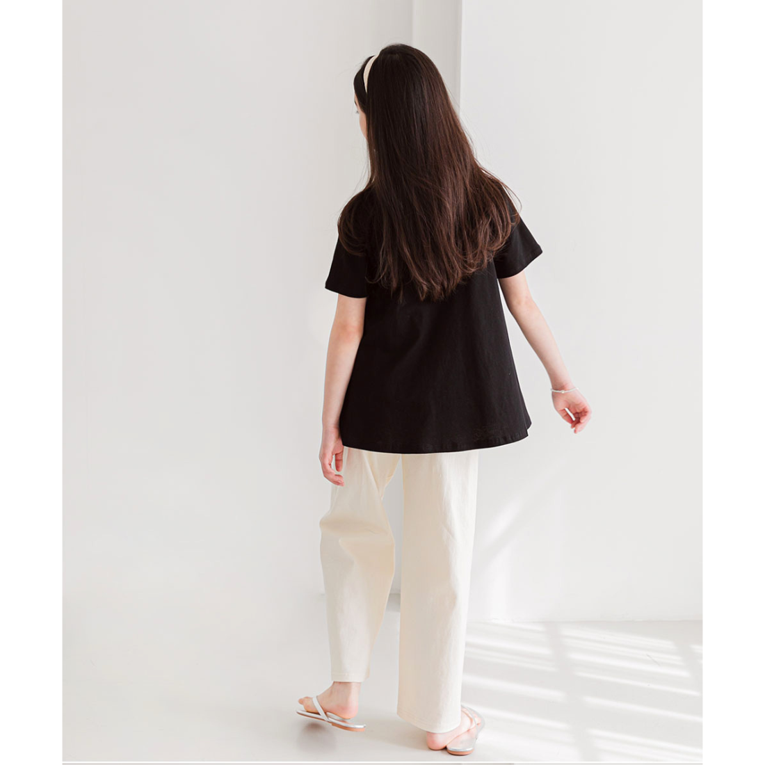 無地 Aライン 半袖 Tシャツ