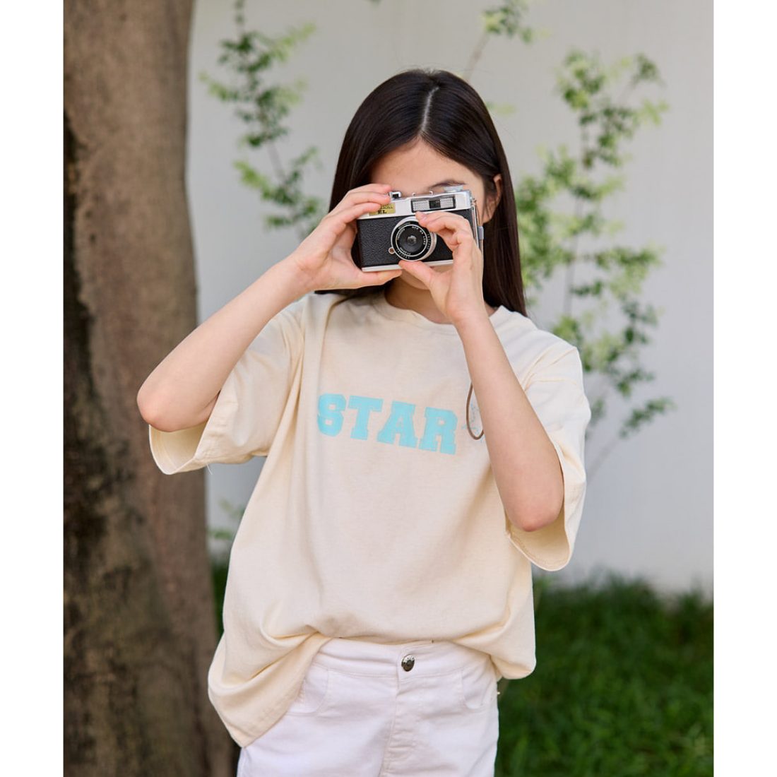 STAR プリント 半袖 Tシャツ