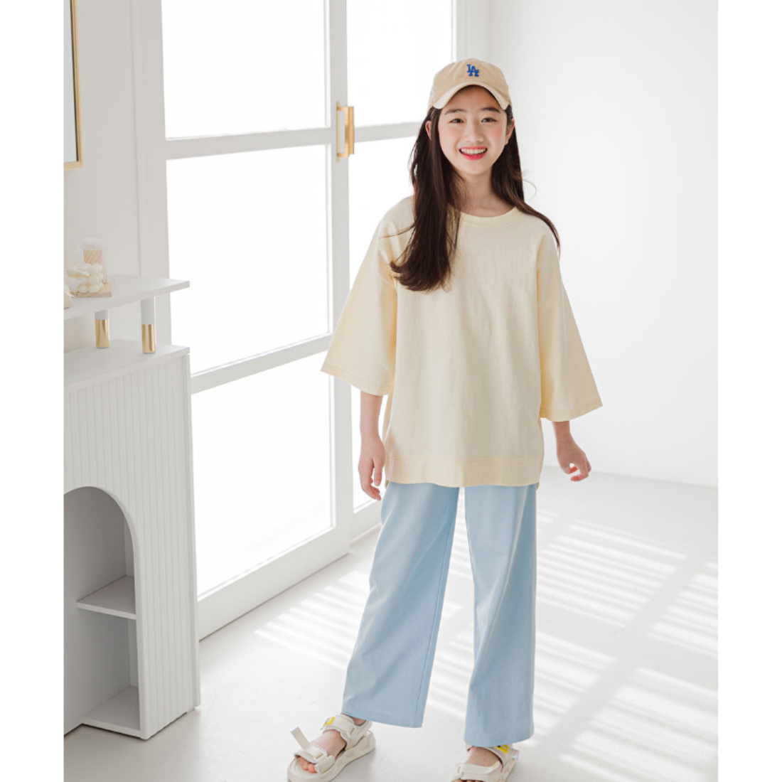 七分丈 綿100 無地 Tシャツ