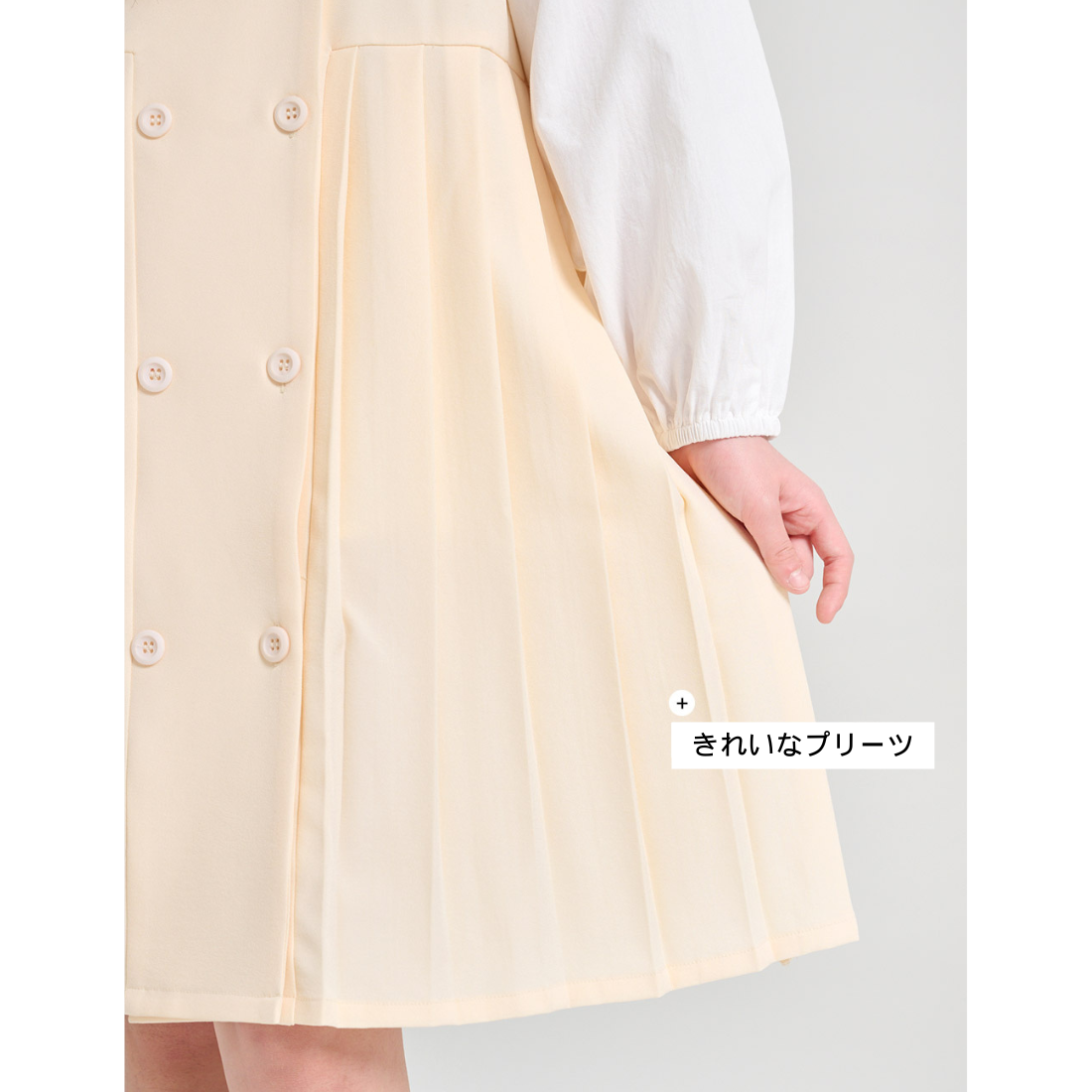 プリーツドレス ノースリーブワンピース