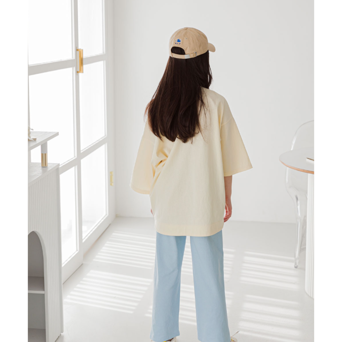 七分丈 綿100 無地 Tシャツ