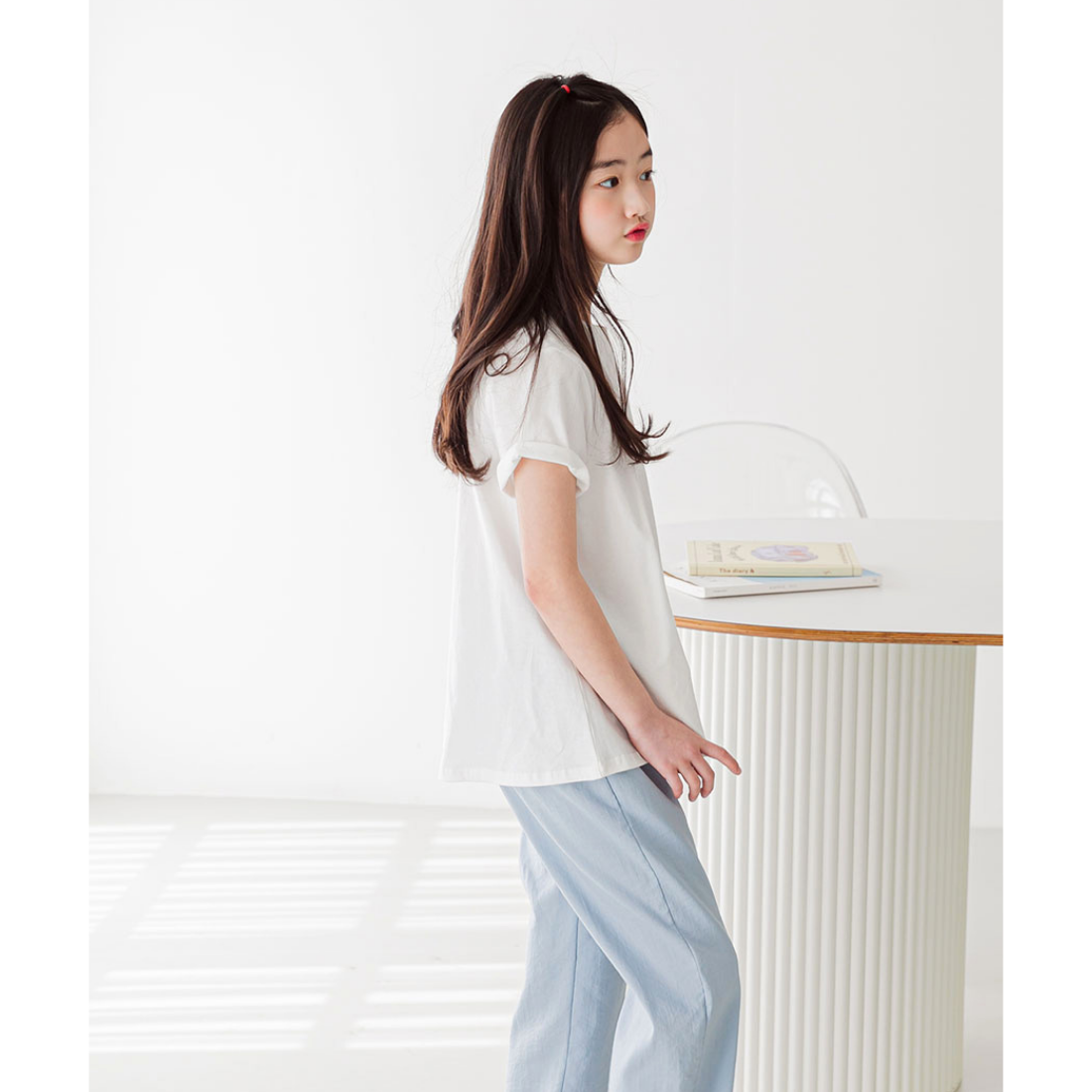 無地 Aライン 半袖 Tシャツ