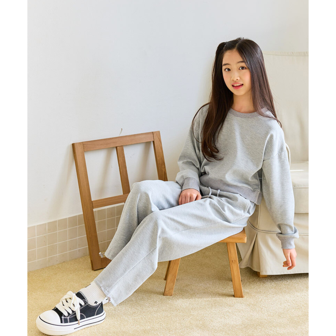 リラックスセットアップ（ドロップショルダー+ロングパンツ ）