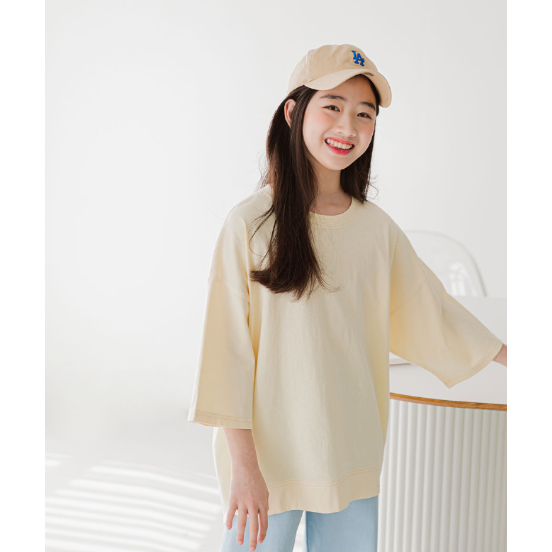 七分丈 綿100 無地 Tシャツ
