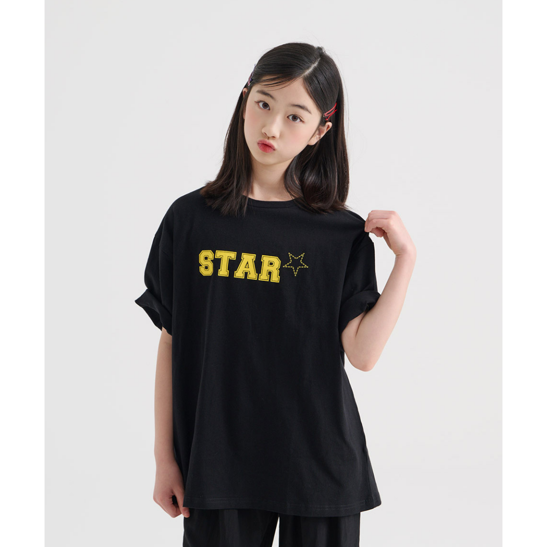 STAR プリント 半袖 Tシャツ