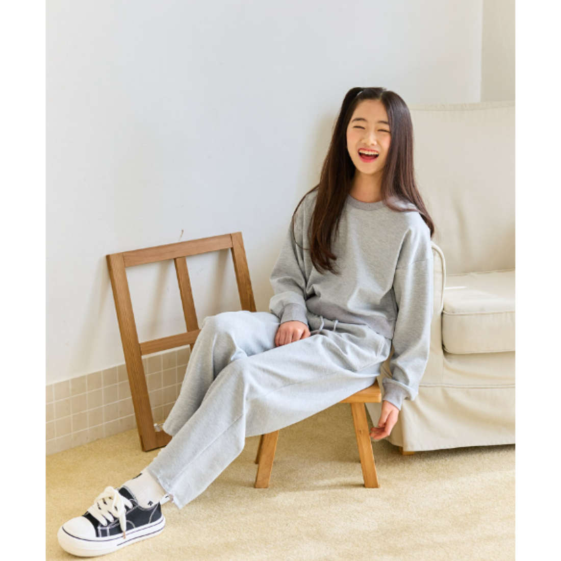 リラックスセットアップ（ドロップショルダー+ロングパンツ ）