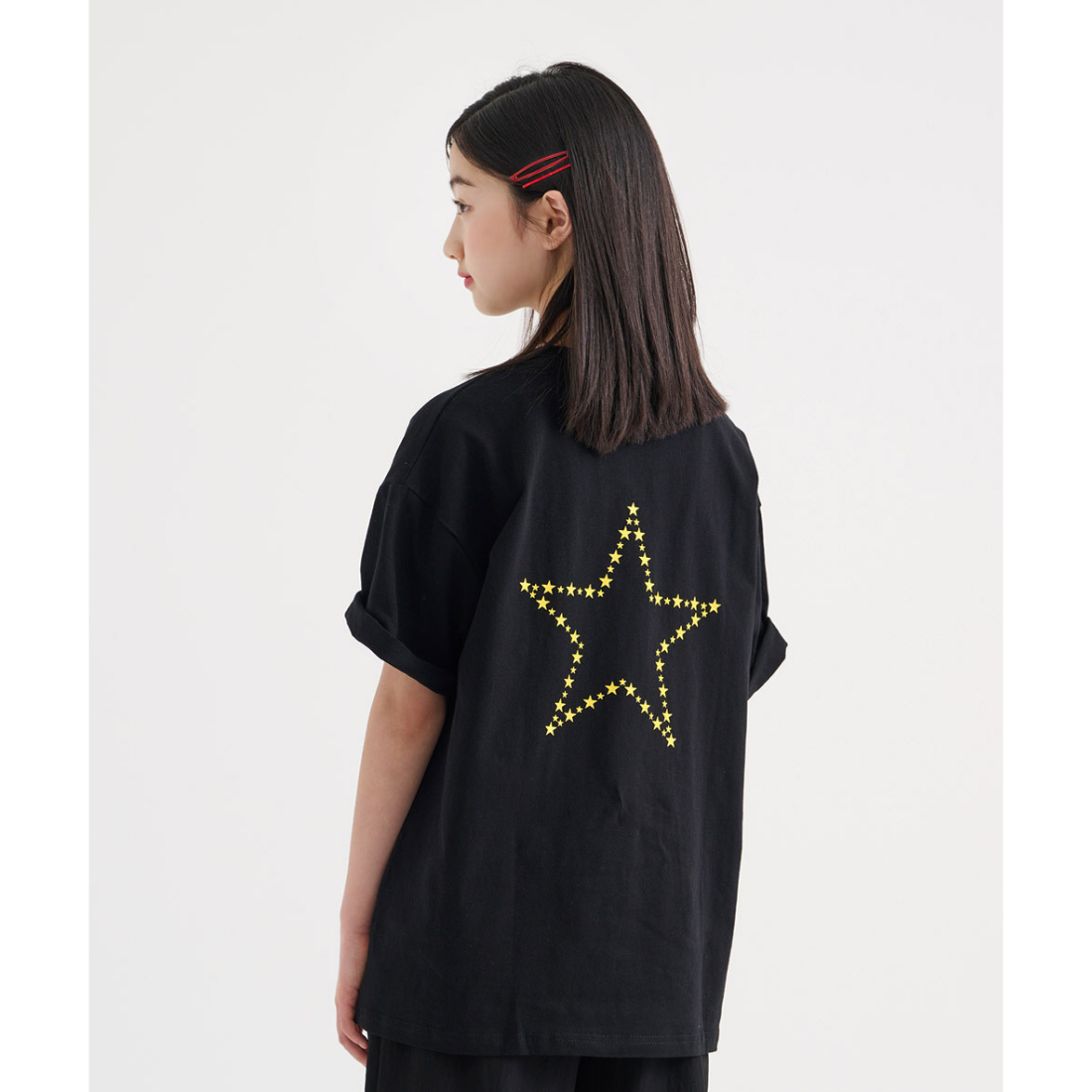 STAR プリント 半袖 Tシャツ