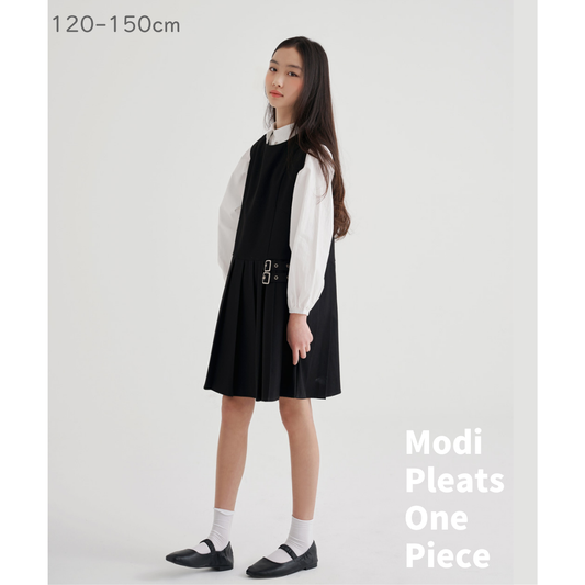 バックルワンポイント ノースリーブ ワンピース