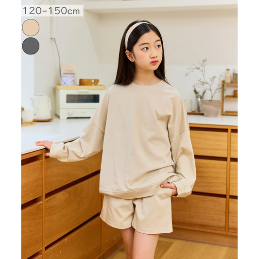 ドロップショルダー 長袖 トップス ショートパンツ 上下セット