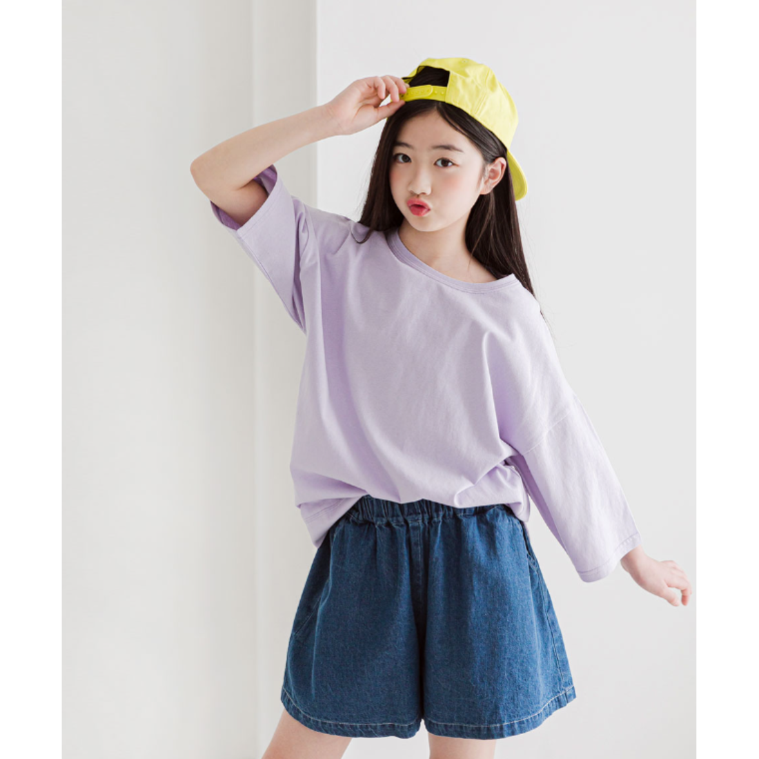 七分丈 綿100 無地 Tシャツ