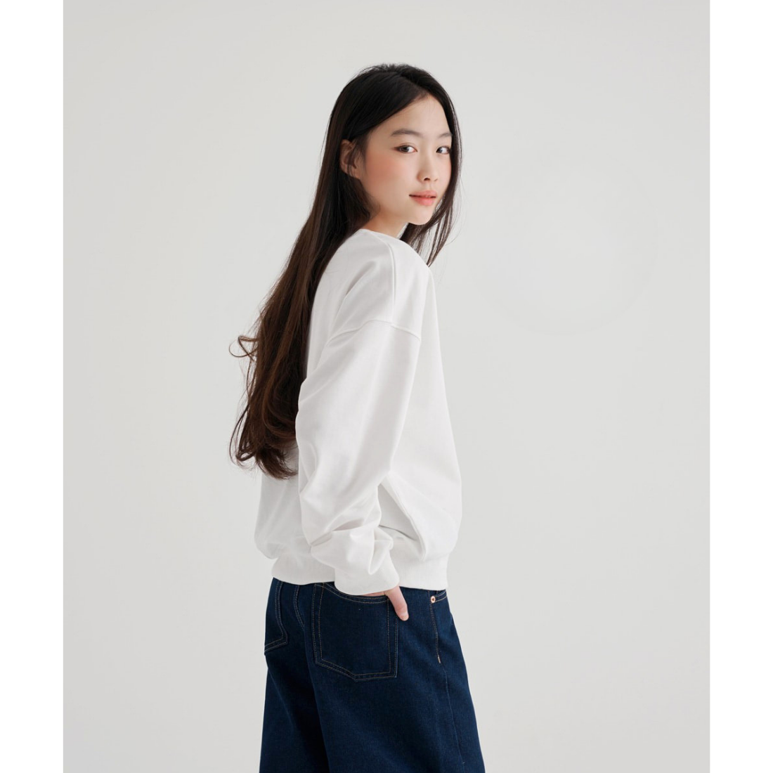 リボン柄 長袖 トレーナー