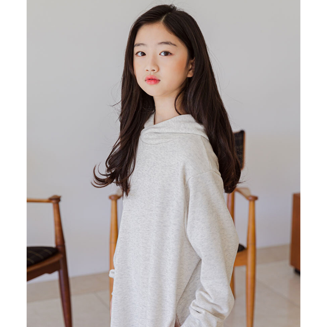 ロングスリーブ フーディ ワンピ