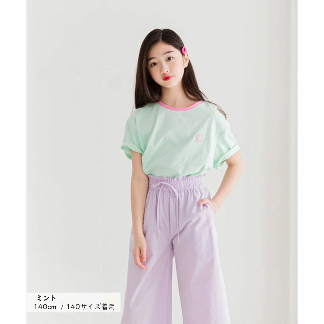 スマイル ワンポイント 半袖 Tシャツ