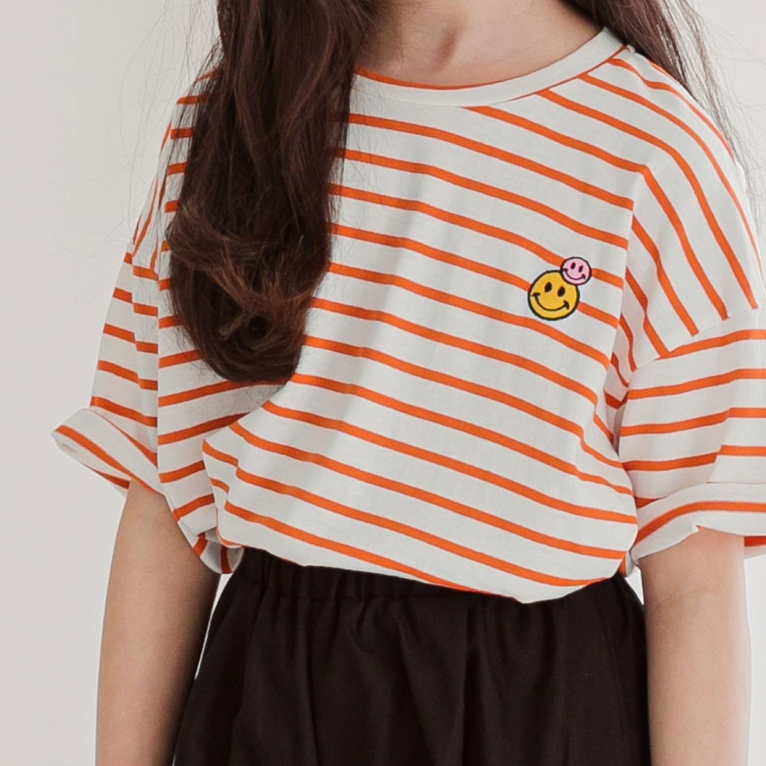 半袖 ボーダー柄 スマイリー Tシャツ