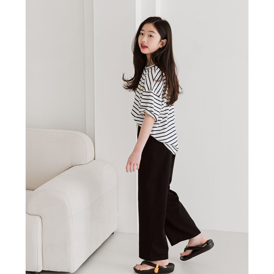 半袖 ボーダー柄 スマイリー Tシャツ