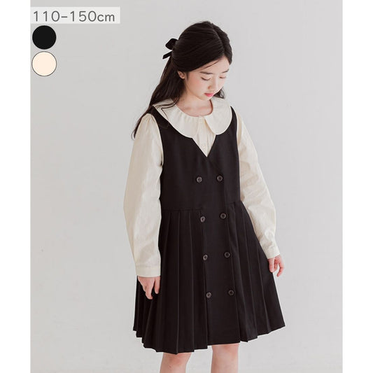 プリーツドレス ノースリーブワンピース