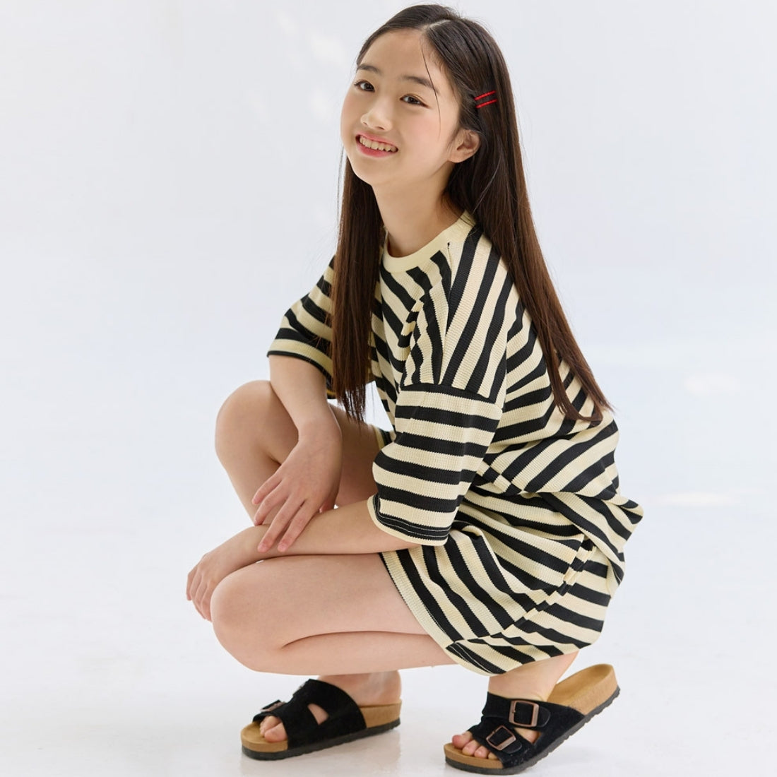 ボーダー柄 半袖 Tシャツ ショートパンツ セットアップ