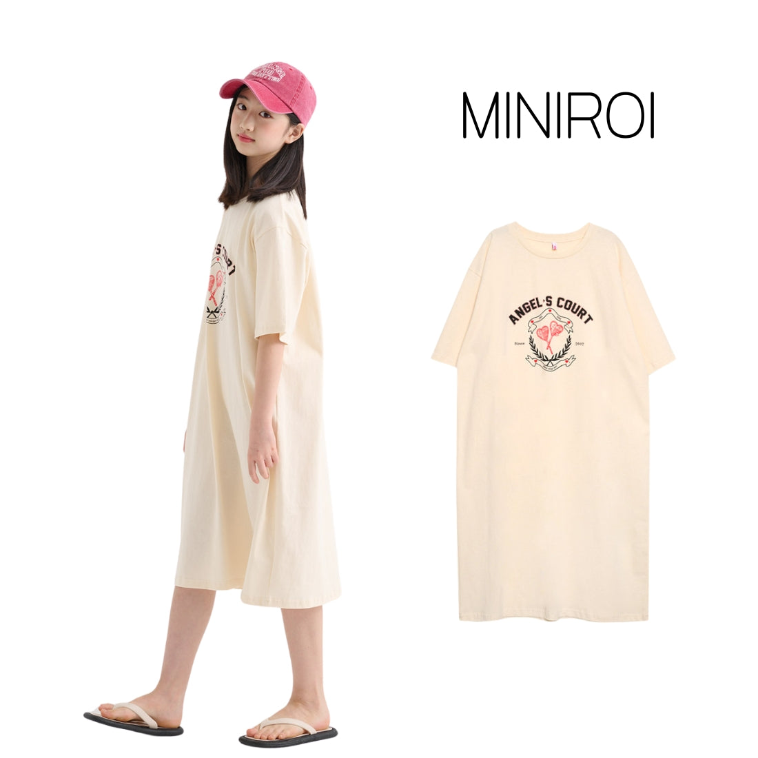 ひざ丈 ワンピース Tシャツ