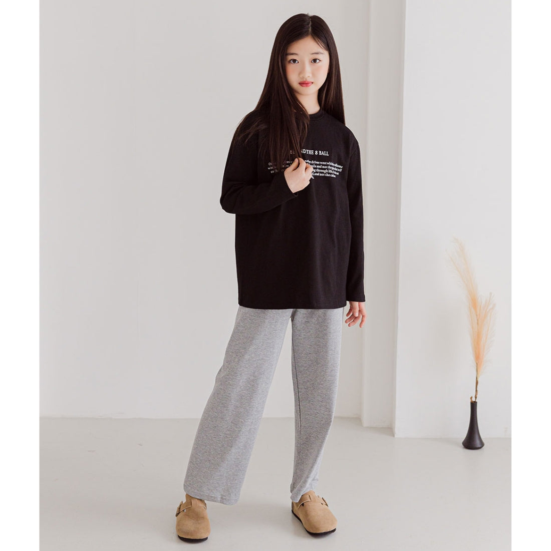 バンディングパンツ ストレート らくらく素材