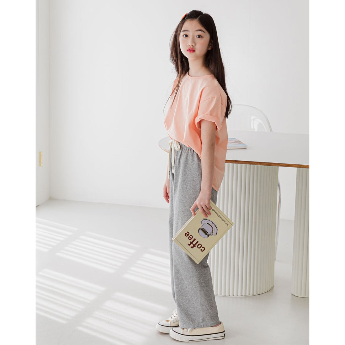 バンディングパンツ ストレート らくらく素材