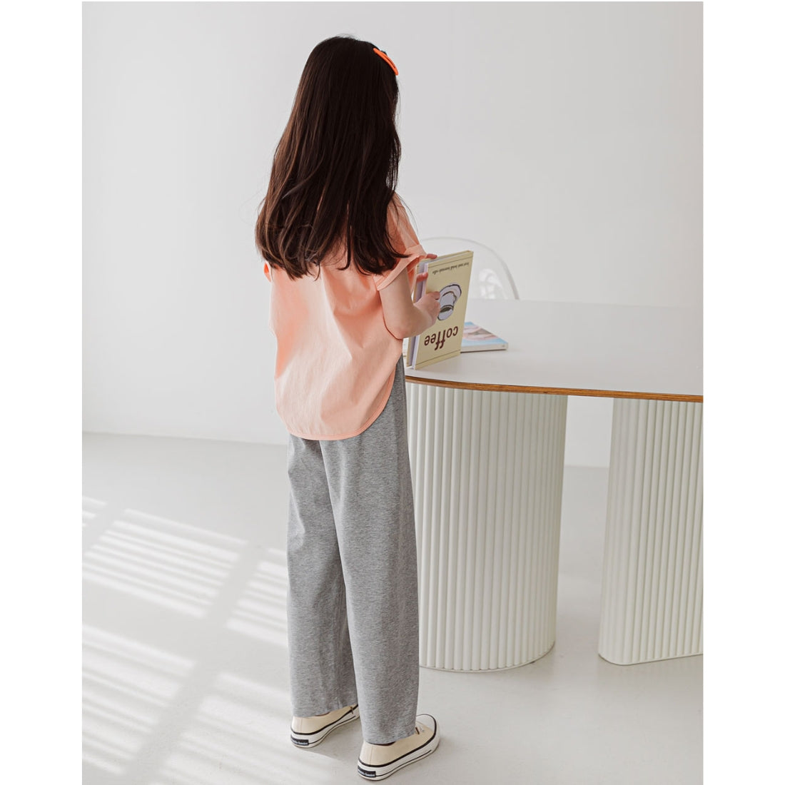 バンディングパンツ ストレート らくらく素材