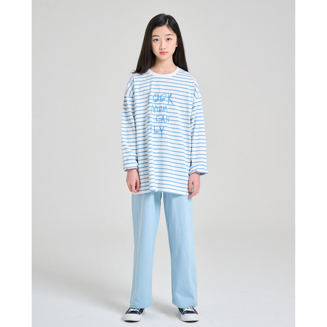 バンディングパンツ ストレート らくらく素材
