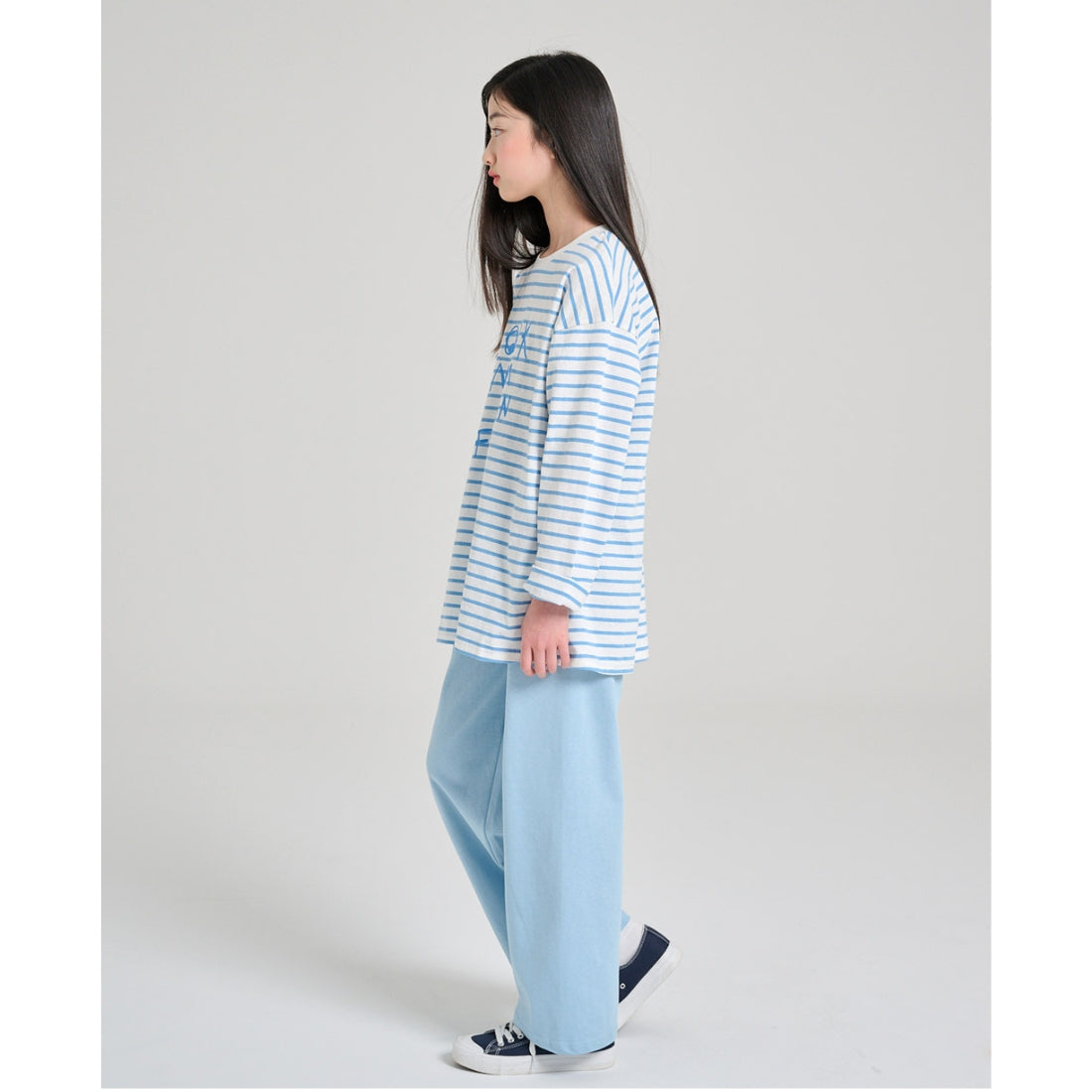 バンディングパンツ ストレート らくらく素材