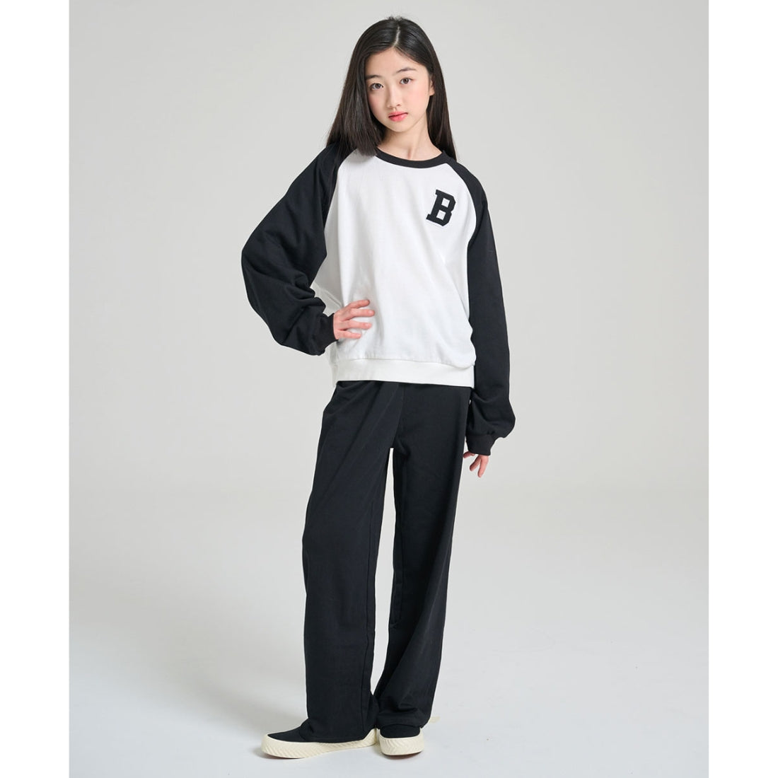 バンディングパンツ ストレート らくらく素材