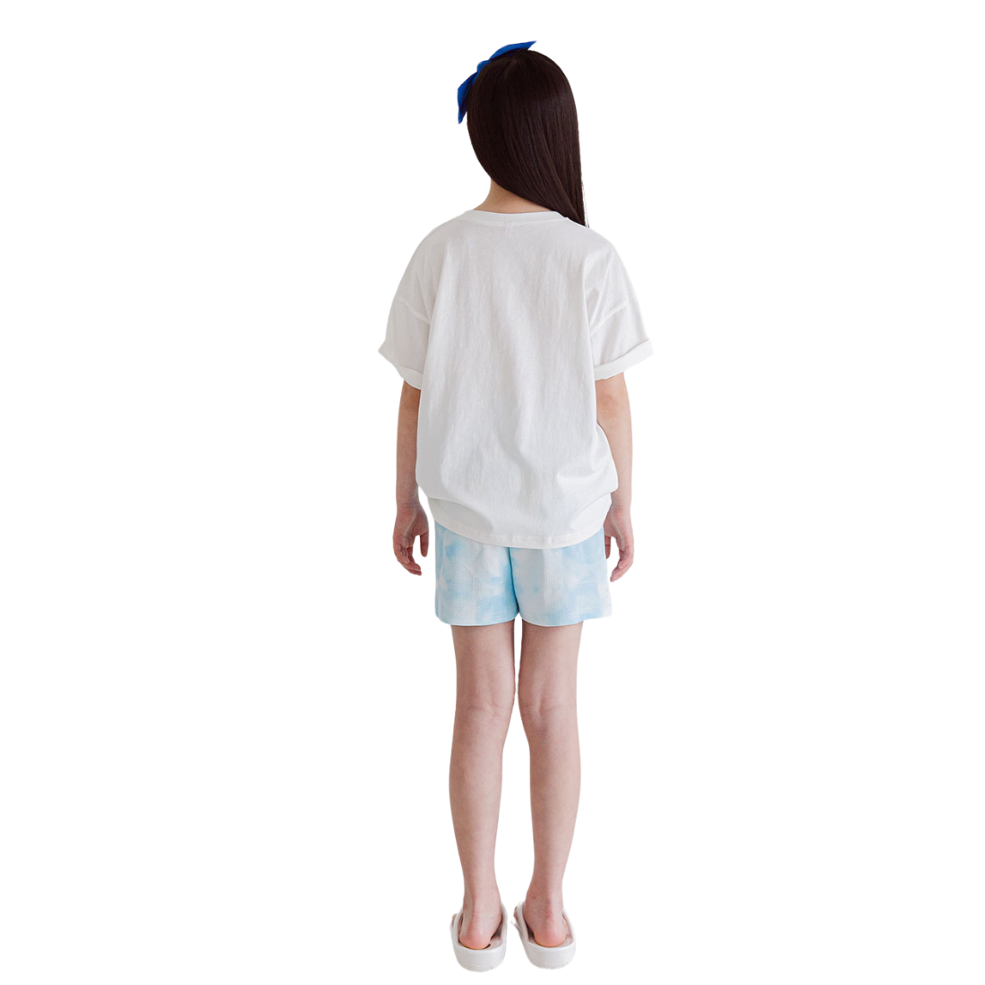 夏空カラー ひざ上丈 ショートパンツ