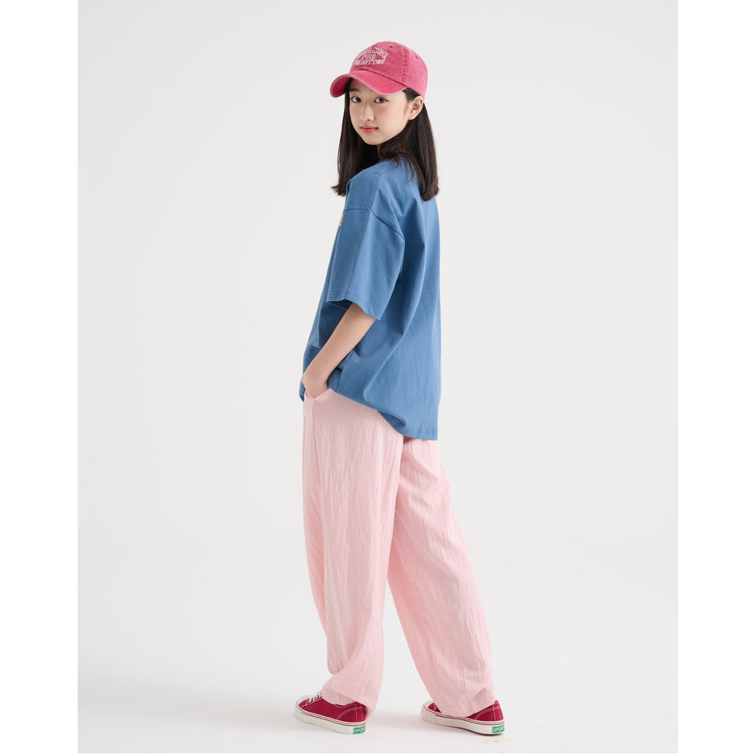 快適 ウエストゴム ロングパンツ