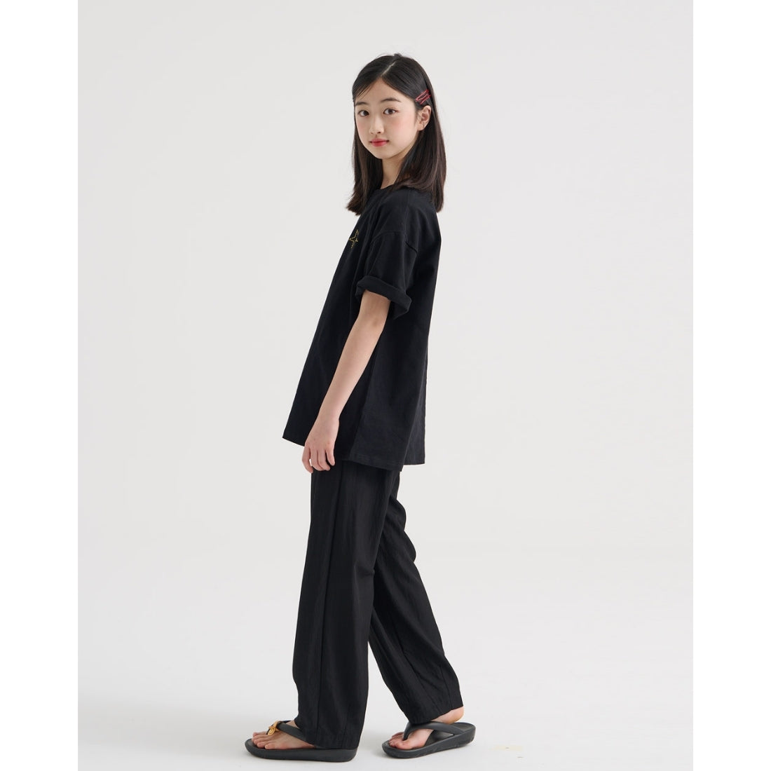 快適 ウエストゴム ロングパンツ