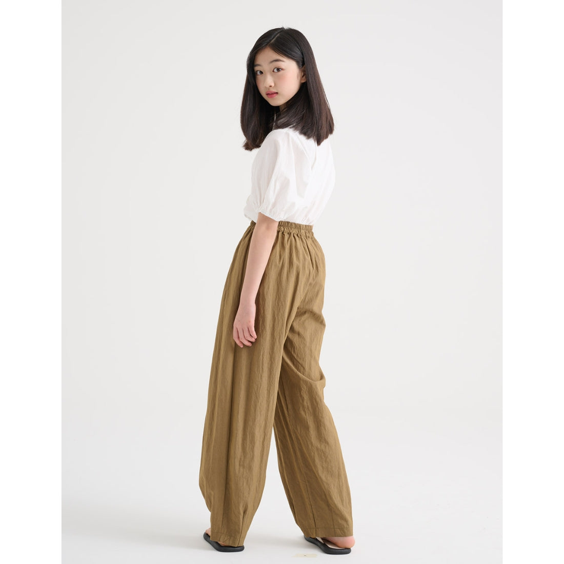 快適 ウエストゴム ロングパンツ